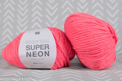 (МОТКИ) Полушерсть, art. ESSENTIALS SUPER NEON SUPER CHUNKY, Италия, Rico Design, Состав: 50% шерсть, 50% полиакрил, Метраж: 90м/100гр., Цвет: 002 неоновая магнолия (насыщенный розовый)