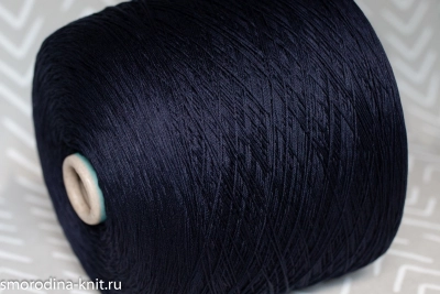 Хлопок, art. BIO CABLE 5, Италия, Manifattura Sesia, Состав: 100% мерсеризованный хлопок, Метраж: 430м/100гр., Цвет: 0066 океан мыслей (очень тёмный синий)