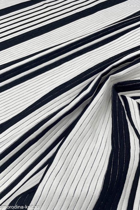 Ткань интерьерная, art. YULARA, Италия, MISSONI HOME, Состав: 47% хлопок, 35% вискоза, 18% полиэстер, Ширина рулона: 140см, Цвет: 120 bianco чёрно-белые полосы 