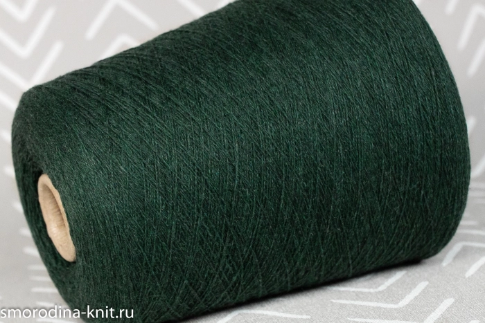 Кашемир, art. CASHMERE, Италия, Cariaggi (сток BOTTEGA VENETA), Состав: 100% кашемир, Метраж: 2/28 1400м/100гр., Цвет: 20619 изумрудная ночь (тёмно-зелёный)