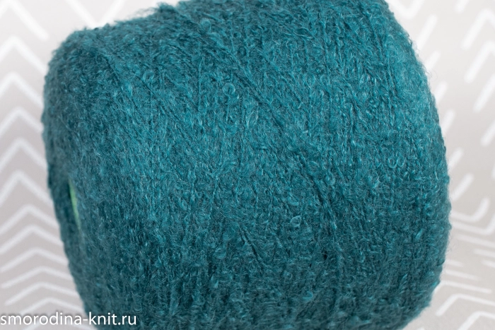 Мохер, art. ASTRAKAN H, Италия, Gruppo Tessile Industriale (сток BOTTEGA VENETA), Состав: 75% мохер, 25% шерсть, Метраж: 180м/100гр., Цвет: 0745 остров сокровищ (зелёно-голубой)