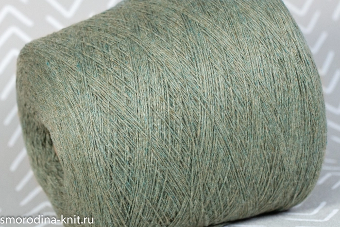 Кашемир, art. COARSEHAIR, Италия, Loro Piana, Состав: 100% кашемир, Метраж: 2/11 550м/100гр., Цвет: 53899 verdino mel дождь в саду (серо-зелёный,серо-бежевый,бирюзовый)