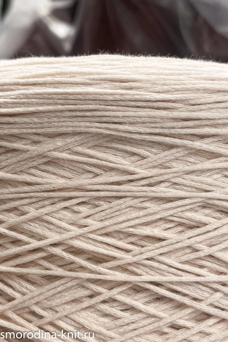 Бамбук с шёлком шнурок, art. BAMBOO-SETA, Италия, Filati Biagioli Modesto для Missoni, Состав: 65% бамбук, 10% шёлк, 25% нейлон, Метраж: 420м/100гр., Цвет: 000962 королевский десерт (очень светлый бежевый)