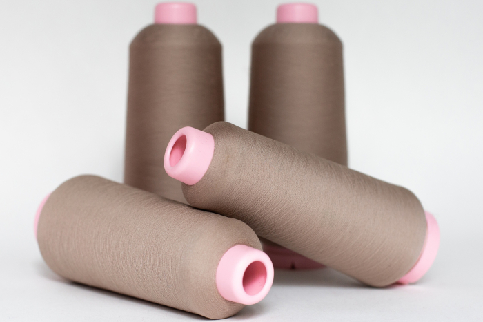 Эластан, art. WS DASRY, Япония, Maeda Textile Co, Состав: 100% полиэстер, Метраж: 14000м/100гр., Цвет: 1310 раф (бежевый)