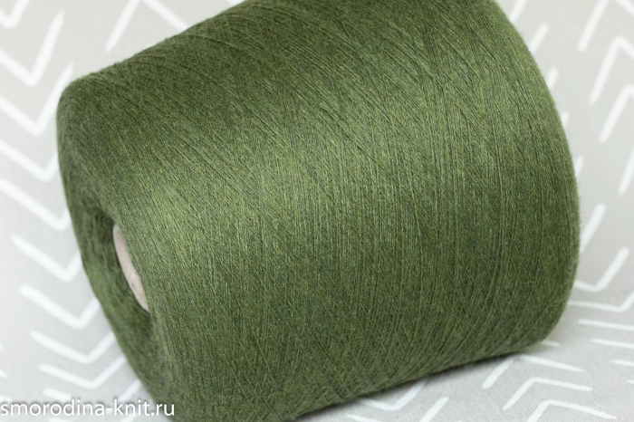 Меринос, art. CASHWOOL, Италия, Zegna Baruffa, Состав: 100% меринос, Метраж: 2/30 1500м/100гр., Цвет: 421850 молодая травка (зелёный меланж)