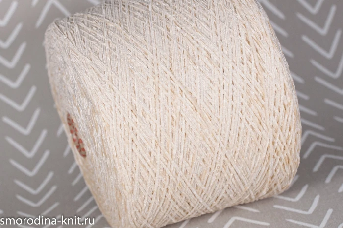 ►Шёлк велюровый, art. SILK CORD, Италия, Biagioli Modesto, Состав: 100% шёлк, Метраж: 480м/100г., Цвет: GREGGIO NATUR топлёное молоко (светло-бежевый)