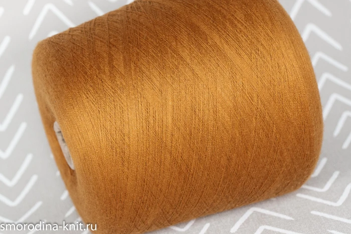 Кашемир с шёлком, art. ROYAL, Италия, Loro Piana, Состав: 70% кашемир, 30% шёлк, Метраж: 2/58 2900м/100гр., Цвет: 54268 BECCO капля мёда (жёлто-оранжевый)