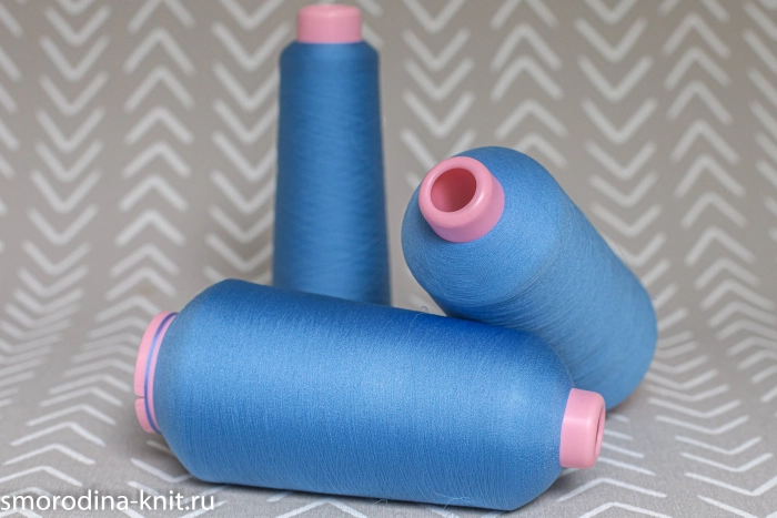 Эластан, art. WS DASRY, Япония, Maeda Textile Co, Состав: 100% полиэстер, Метраж: 14000м/100гр., Цвет: 2770 небесный синий 