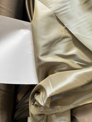 Ткань подкладочная с эластаном арт. TAFFETA, Италия, Brunello spa, Состав: 60% вискоза, 30% полиэстер, Ширина рулона: 140см, Цвет: B322 хамелеон, золотисто- бежевый, холодный серый