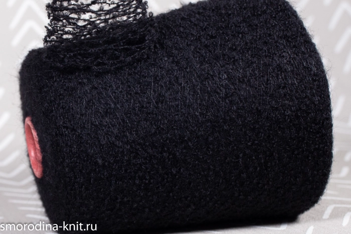 Букле альпака, art. SIBERIA, Италия, Lineapiu (сток BOTTEGA VENETA), Состав: 8% альпака , 25% меринос, 45% полиэстер, 20% полиамид, 2% эластан, Метраж: 800м/100гр., Цвет: C4420 ночное странствие (чёрный)