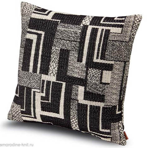 Ткань интерьерная, art. YOUGHAL, Италия, MISSONI HOME, Состав: 100% полиэстер, Ширина рулона: 143см, Цвет: nero/bianco чёрно-белая геометрия