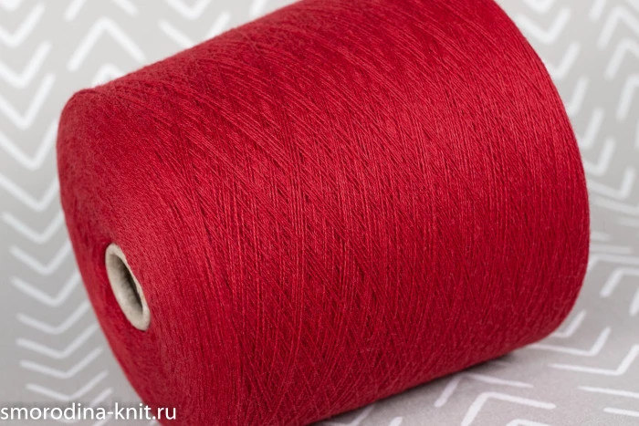 Кашемир, art. CASHMERE, Италия, Loro Piana, Состав: 100% кашемир, Метраж: 2/27 1350м/100гр., Цвет: 54285 кардинал (красный с розовым подтоном)