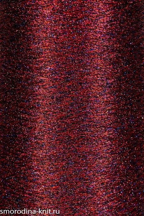 Люрекс, art. BOUCLARGENT, Франция, Lurex, Состав: 65% вискоза, 35% полиамид, Метраж: 4/75 1875м/100гр., Цвет: 0120 великий рубин (красный,розовый,чёрный,синий)