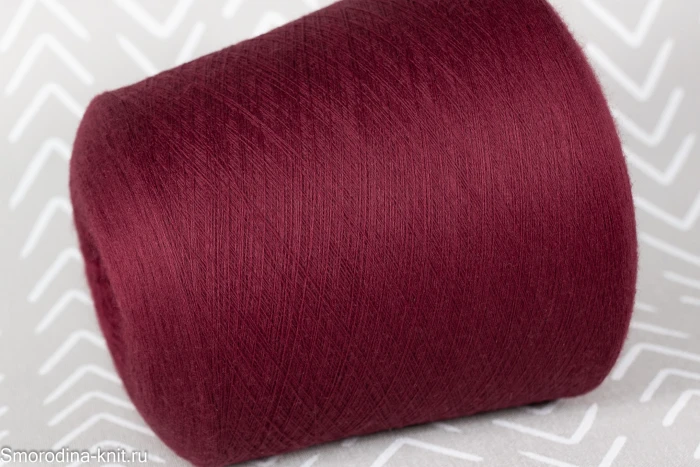 Меринос, art. MILLENNIUM, Италия, Zegna Baruffa, Состав: 100% гребенной меринос ультрафайн 120’s (17,5мкр), Метраж: 2/60 3000м/100г., Цвет: 000527 винный бражник (тёмно-бордовый)
