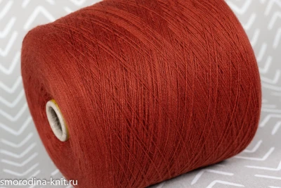 Кашемир, art. CASHMERE, Италия, Loro Piana, Состав: 100% кашемир, Метраж: 2/27 1350м/100гр., Цвет: 33884 кирпичный замок (приглушённый оранжево-красный)