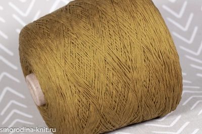 Хлопок, art. BARK, Италия, Mister Joe, Состав: 100% хлопок мако, Метраж: 420м/100гр., Цвет: 25-510 пустынный оазис (тёмный зелёно-жёлтый) 