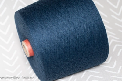 Хлопок с шёлком, art. COT ONE SILK, Италия, Loro Piana, Состав: 70% хлопок, 30% шёлк, Метраж: 4/140 3500м/100гр., Цвет: W0VS1 Варуна (синий)