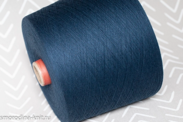 Хлопок с шёлком, art. COT ONE SILK, Италия, Loro Piana, Состав: 70% хлопок, 30% шёлк, Метраж: 4/140 3500м/100гр., Цвет: W0VS1 Варуна (синий)